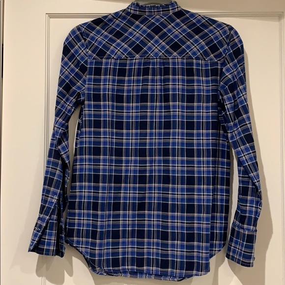 Blue plaid J. Crew button down - Picture 3 of 3